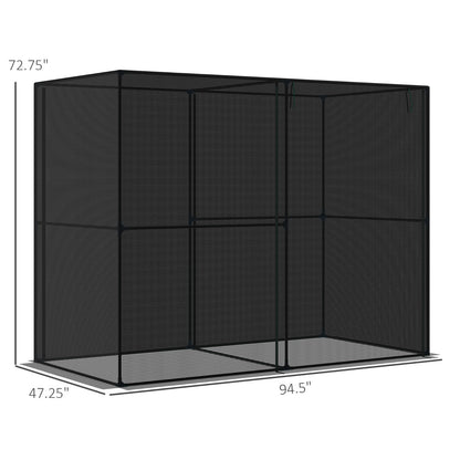 4' X 8' Crop Cage, Plant Protection Tent With Zippered Doors For Vegetable Garden Inkedjoy