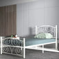 Twin Size Unique Flower Sturdy System Metal Bed Frame With Headboard And Footboard My Store