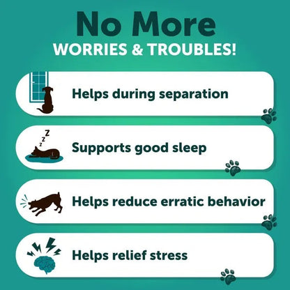 Hemp Calming Chews For Anxiety Relief With Hemp Oil Turmeric Valerian Ginger For Dogs- 120 Treats My Store