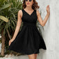 Ladies Sleeveless Black Dress Inkedjoy