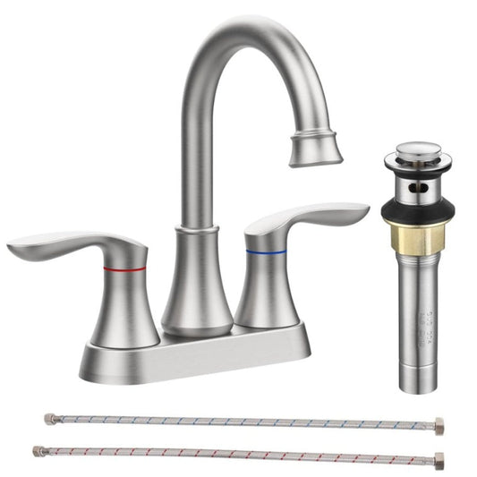 2-Handle 4-Inch Brushed Nickel Bathroom Faucet My Store