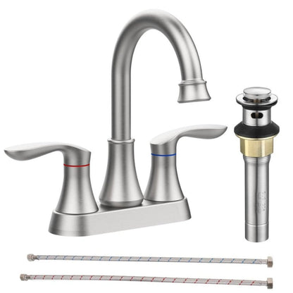 2-Handle 4-Inch Brushed Nickel Bathroom Faucet My Store