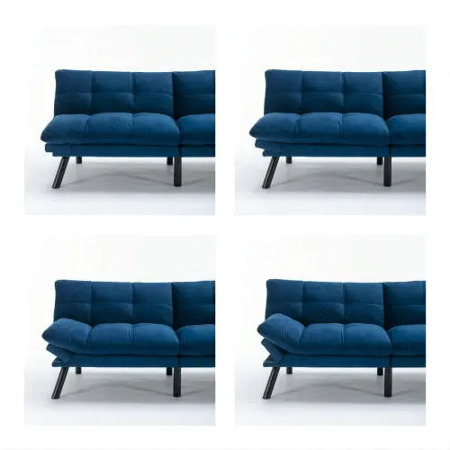 Navy Blue Convertible Folding Modern Sofa Bed My Store