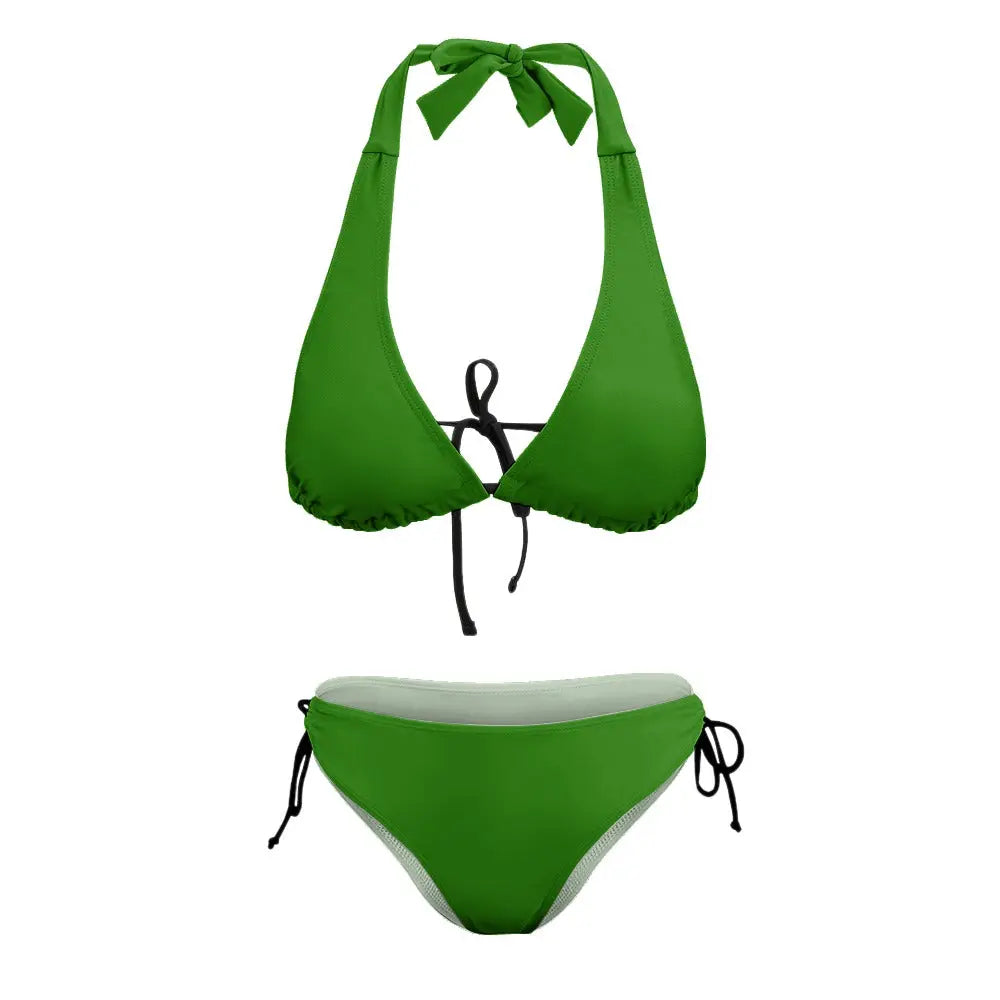 V-Neck Bikini Swimsuit Inkedjoy