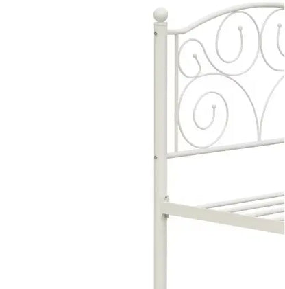 Twin Size Unique Flower Sturdy System Metal Bed Frame With Headboard And Footboard My Store