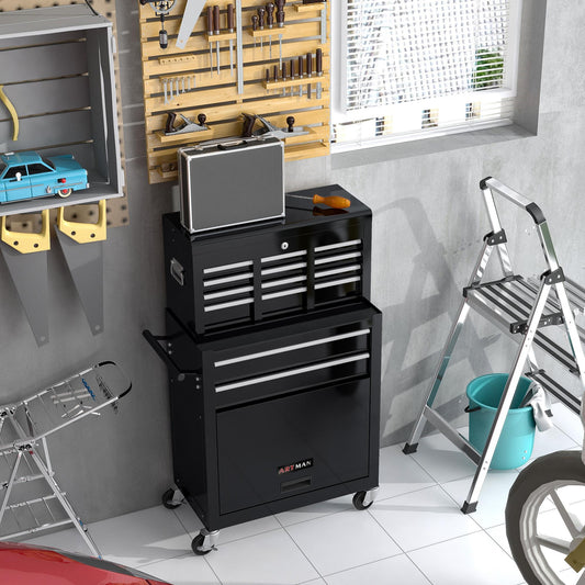 High Capacity Rolling Tool Box With Wheels And Drawers Inkedjoy