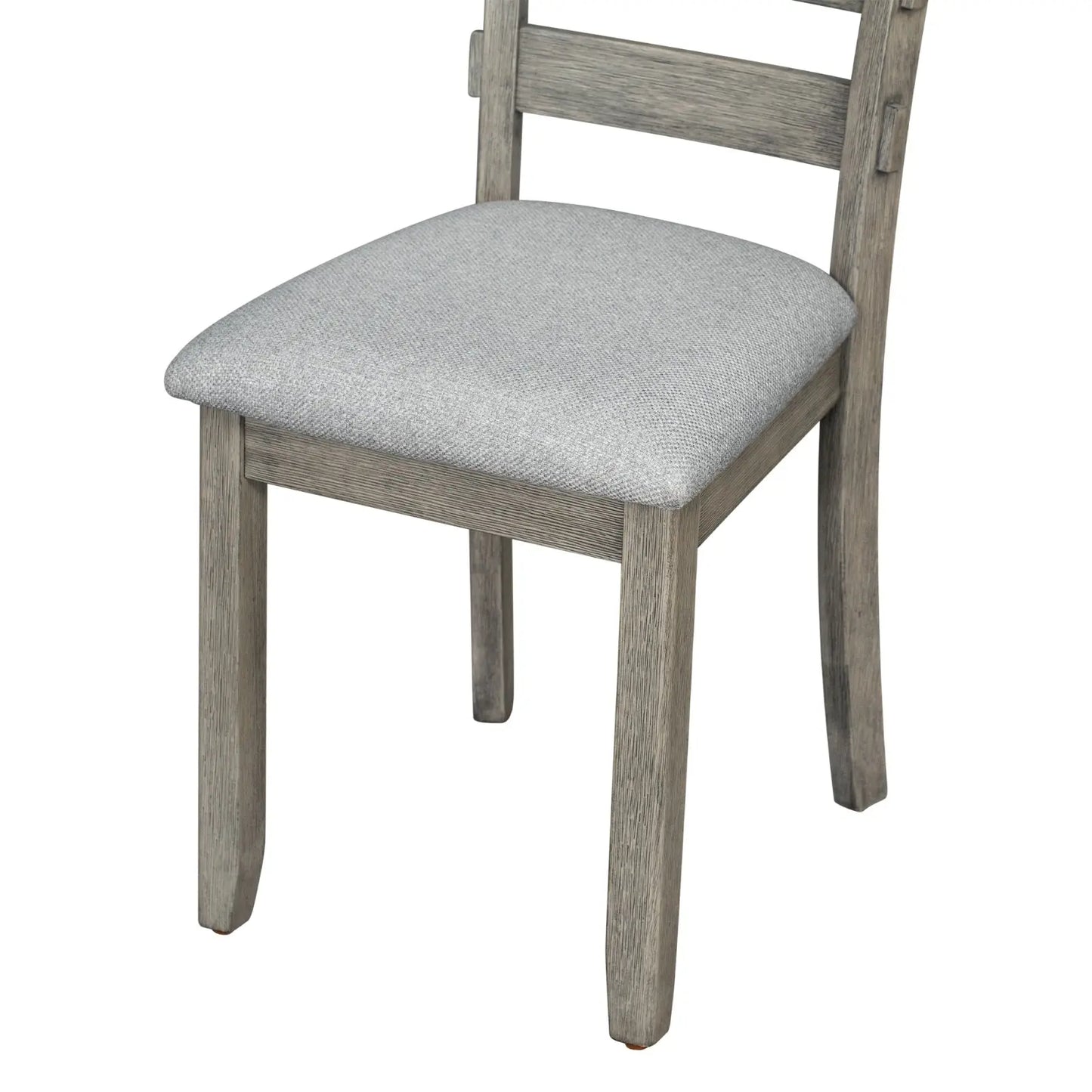 TREXM 6-Piece Rubber Wood Dining Set With Wood Grain Pattern Tabletop My Store