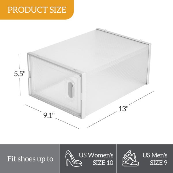18pcs Plastic Mesh Shoe Box Inkedjoy