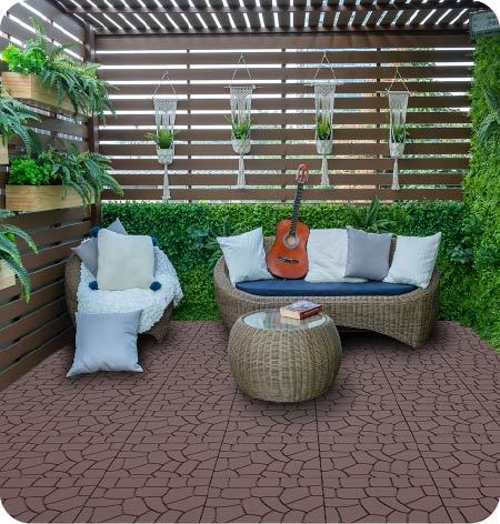 Waterproof, Wear-resistant, DIY Assembly, Garden, Courtyard, Balcony,plastic Flooring Inkedjoy