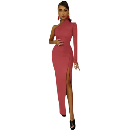 Half Sleeve Slit Dress Inkedjoy
