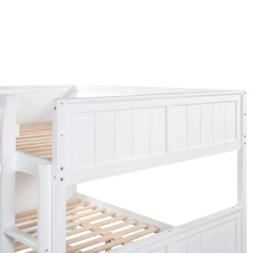 Full Over Full Bunk Bed With Twin Size Trundle My Store