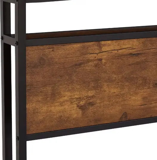 Twin Size Metal Platform Bed Frame With Wooden Headboard And Footboard With USB LINER My Store