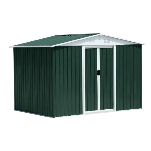 8x6 Feet Apex Roof Dark Grey With Aluminum Alloy Frame And Sliding Door Inkedjoy
