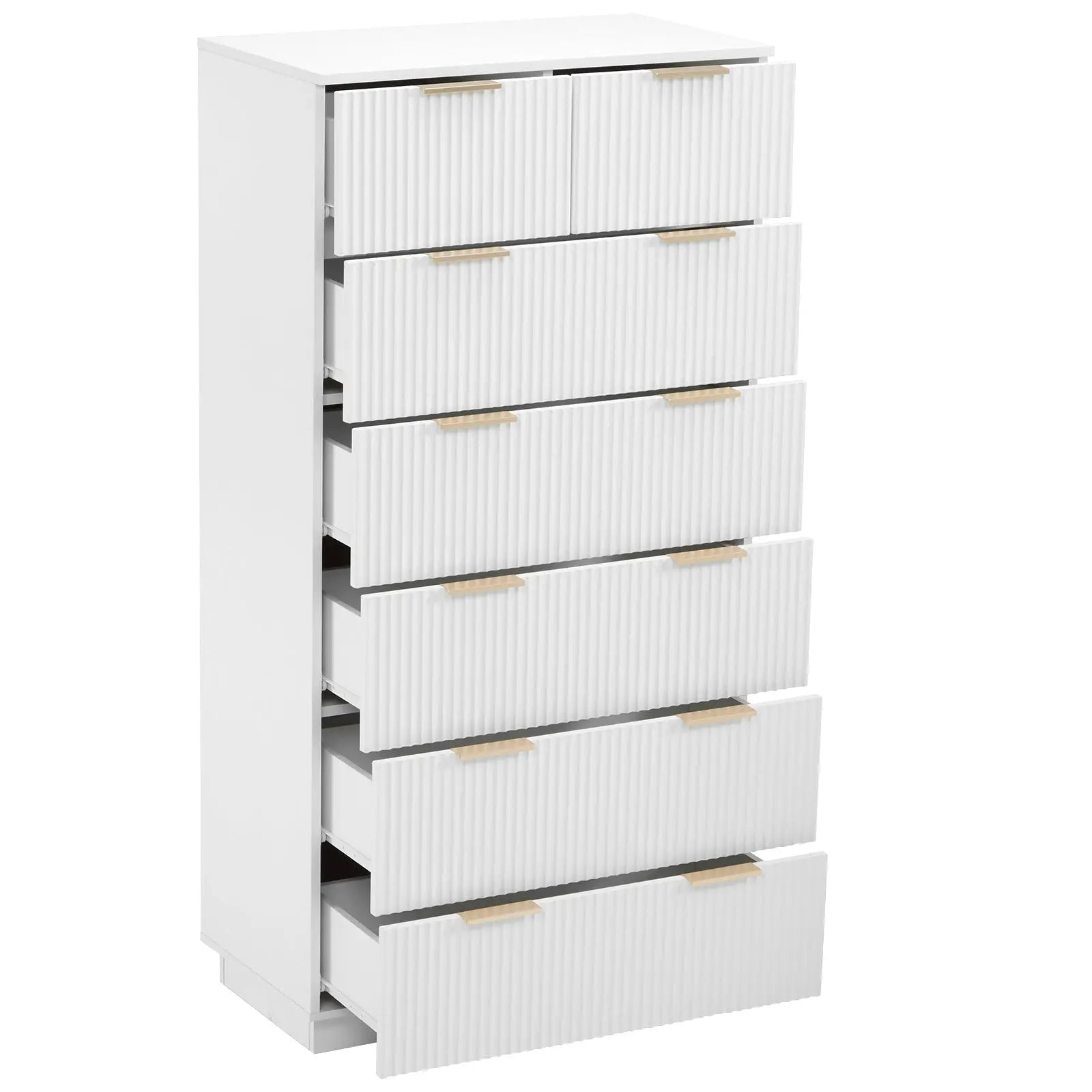 White P2 Density Board, Corrugated Surface, Six Layers And Seven Drawers, Drawer Cabinet My Store