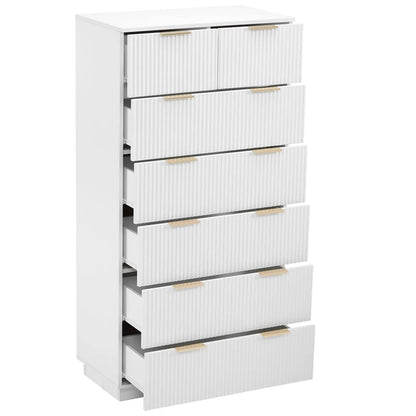 White P2 Density Board, Corrugated Surface, Six Layers And Seven Drawers, Drawer Cabinet My Store