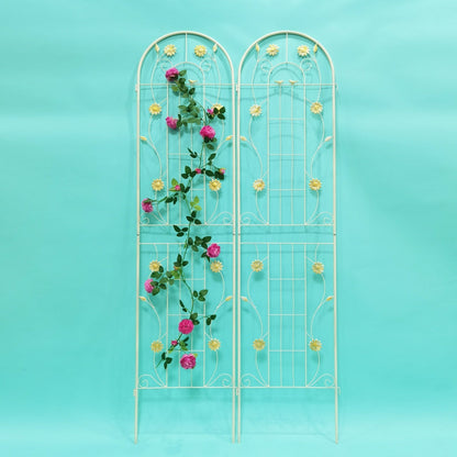 2 Pack Metal Garden Trellis 86.7 X 19.7 Rustproof For Climbing Plants Outdoor Inkedjoy