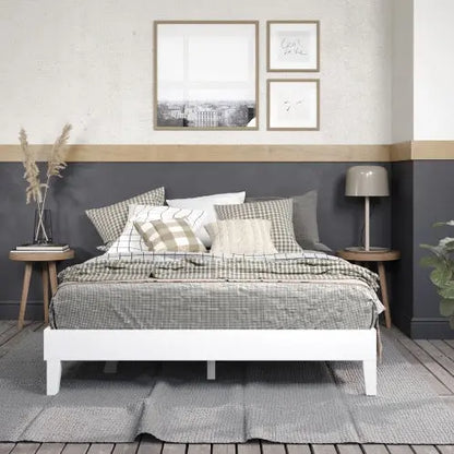 Nix - Queen Platform Bed - White My Store