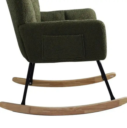 Modern Rocking Accent Chair- Deep Green My Store