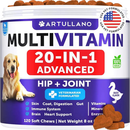 Dog Multivitamin Chewable With Glucosamine 20 In 1 Dog Vitamins And Supplements Senior & Puppy Multivitamin -120 Chews My Store