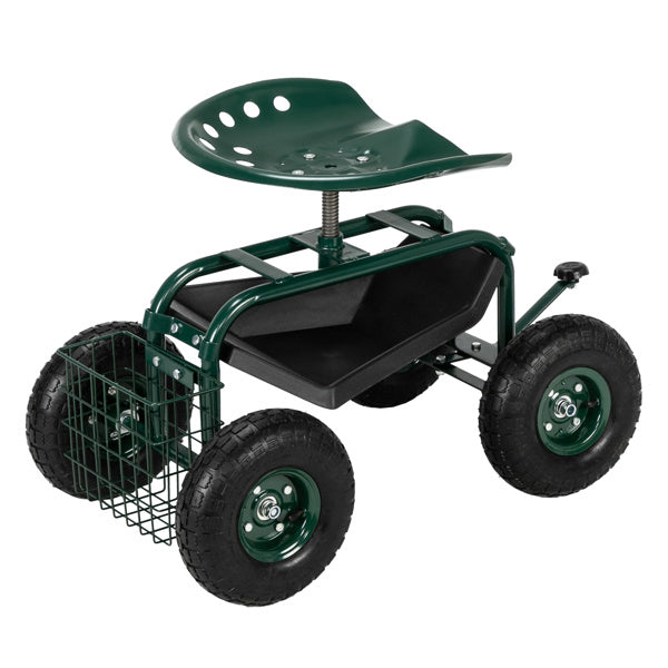 Deep Green Short Handle Garden Seat Car Inkedjoy