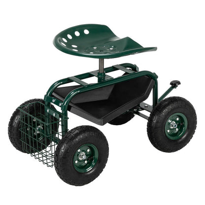 Deep Green Short Handle Garden Seat Car Inkedjoy