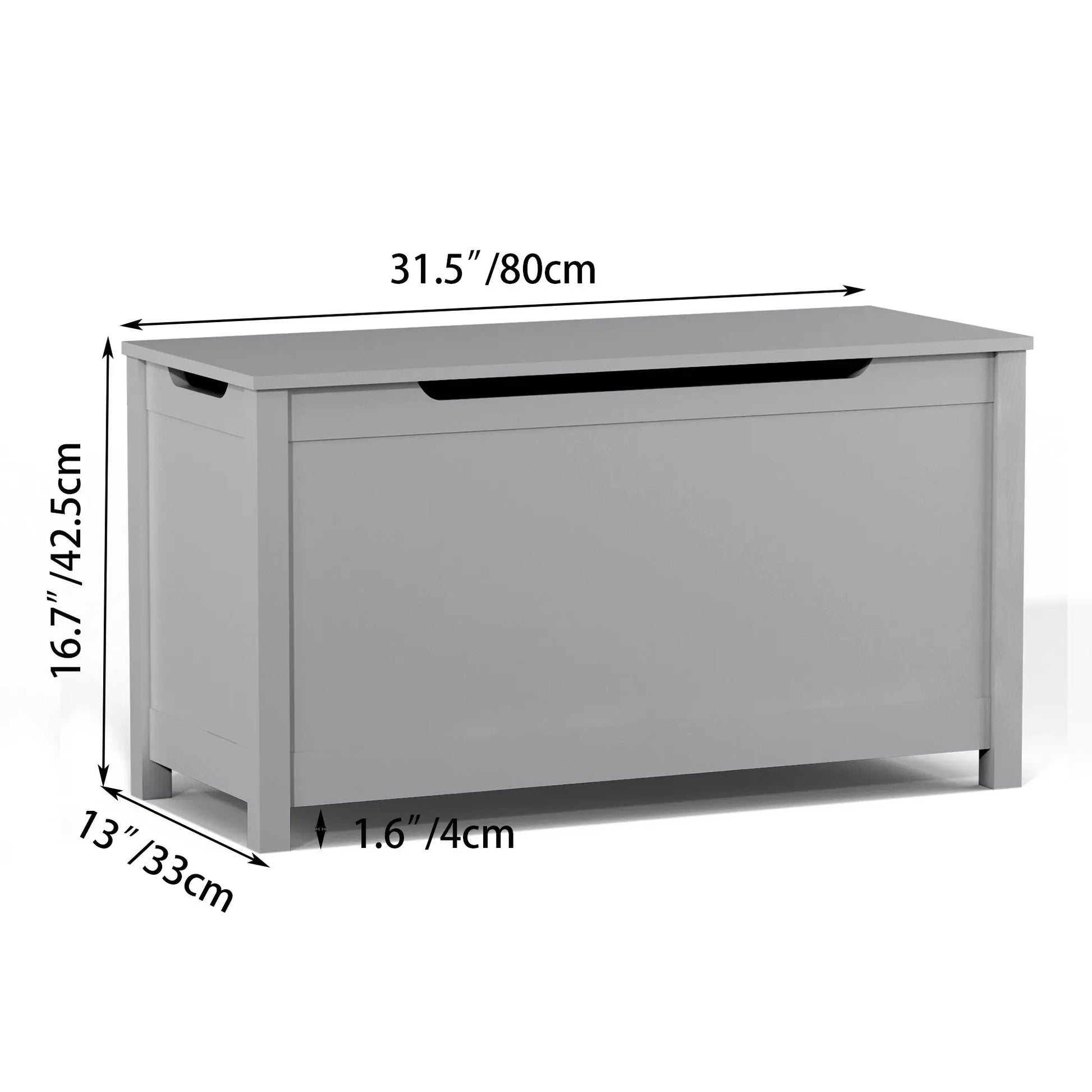 Children's Wooden Toy Storage Box With Secure Hinged Lid For Children Over 2 Years Old My Store