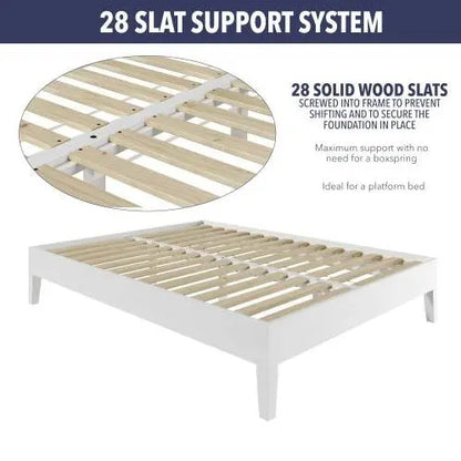 Nix - Queen Platform Bed - White My Store