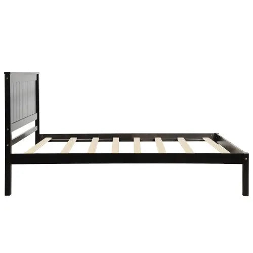 Platform Bed Frame With Headboard, Wood Slat Support, No Box Spring Needed,Twin, Espresso My Store