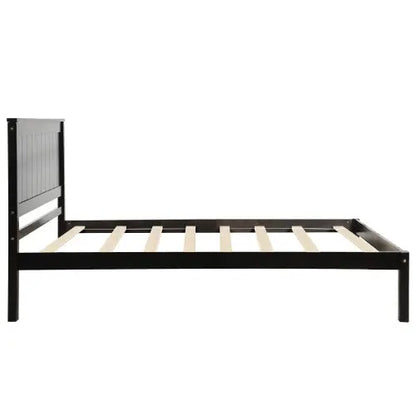 Platform Bed Frame With Headboard, Wood Slat Support, No Box Spring Needed,Twin, Espresso My Store