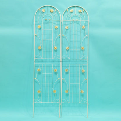 2 Pack Metal Garden Trellis 86.7 X 19.7 Rustproof For Climbing Plants Outdoor Inkedjoy