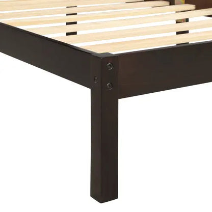 Platform Bed Frame With Headboard, Wood Slat Support, No Box Spring Needed,Twin, Espresso My Store