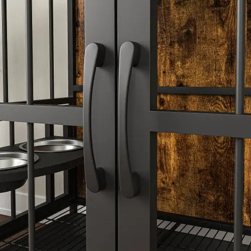 Modern Kennel Dog House With Multifunctional Removable Tray, Double Door Dog House My Store