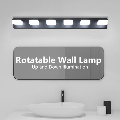 Modern 6 Lights Black LED Makeup Mirror Fixtures For Bathroom And Vanity Inkedjoy