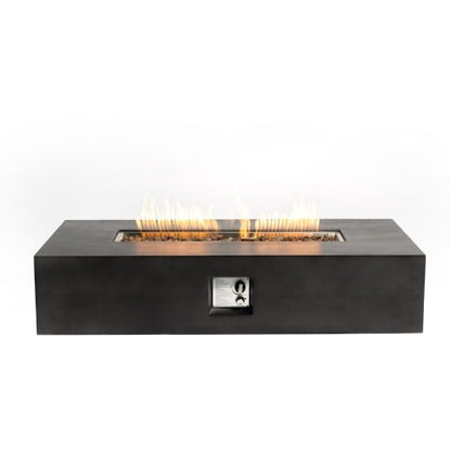 \Large Rectangular Stone Gas Fire Pit With Lava Canopy Inkedjoy