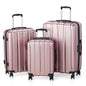 Three In One Set Of Vertical Striped Suitcase Inkedjoy