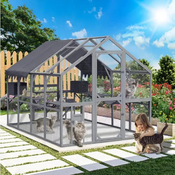Outdoor Cat House Cat Enclosures With Platforms My Store