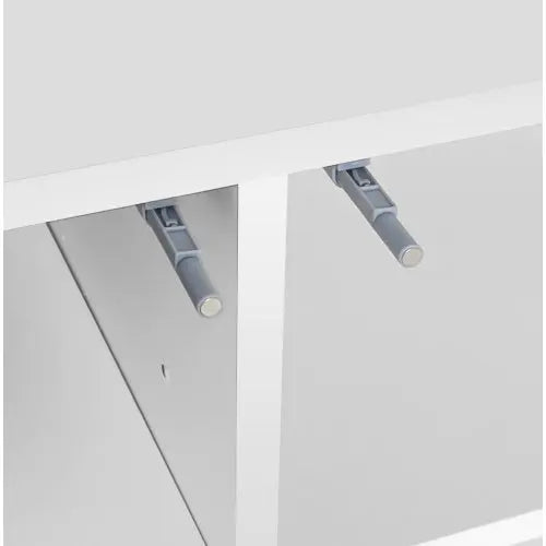 Large Spaces Shoe Cabinet High Glossy White Color With Led Light Have Moveable Shelves My Store