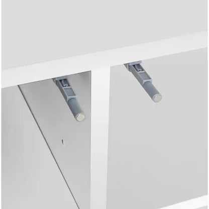 Large Spaces Shoe Cabinet High Glossy White Color With Led Light Have Moveable Shelves My Store