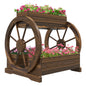 Wooden Wagon Planter Box, 3-Tier Raised Garden Bed, For Vegetables Flowers Herbs My Store