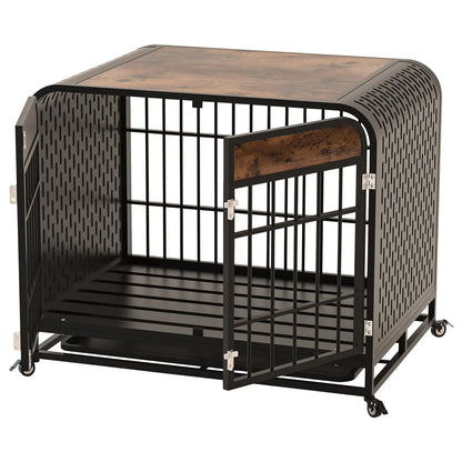 Heavy Duty Dog Crate Furniture Wooden Table 33inch Brown My Store