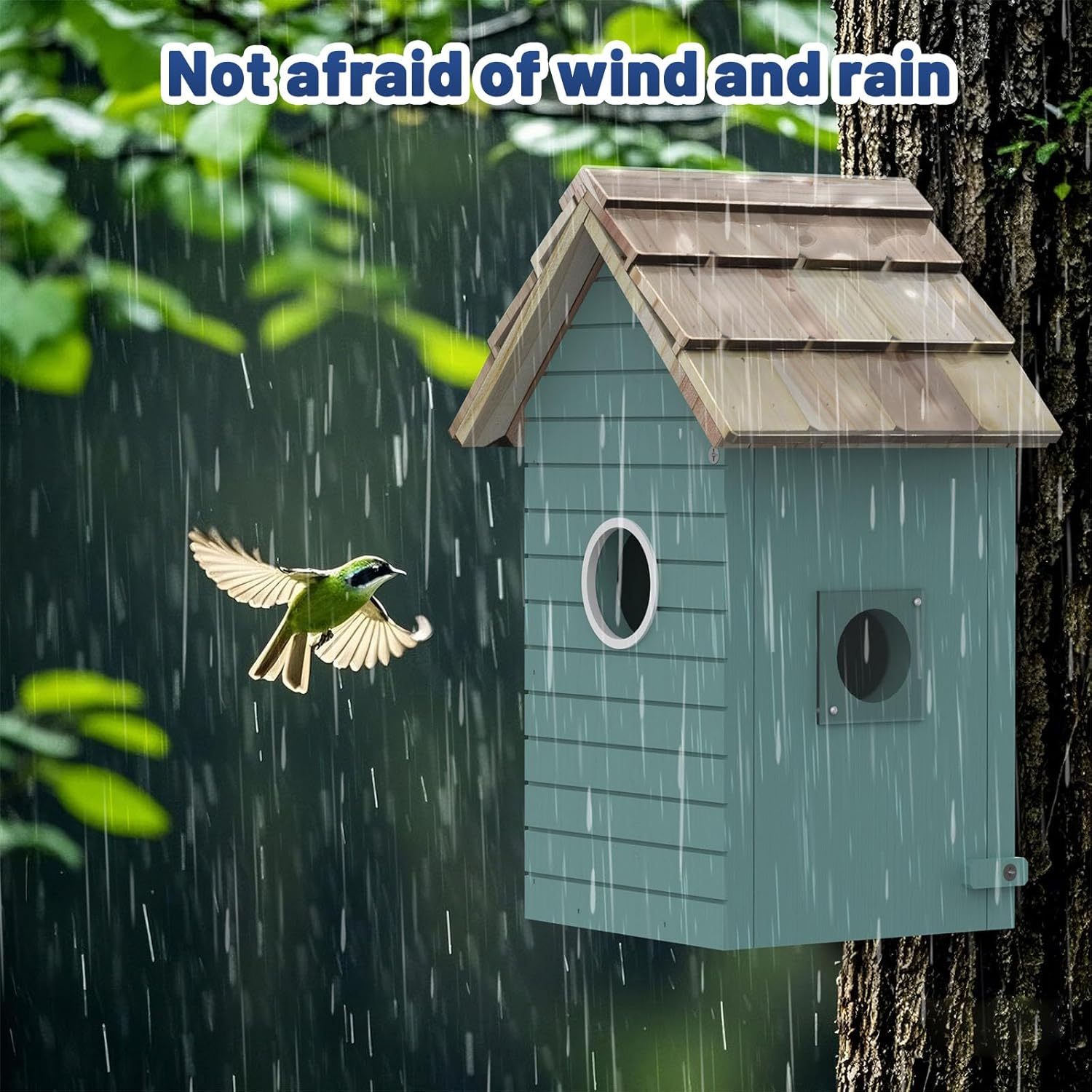 Smart Bird House,Bird Feeder With Camera -Blue My Store