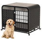 Heavy Duty Dog Crate Furniture Wooden Table 33inch Grey My Store