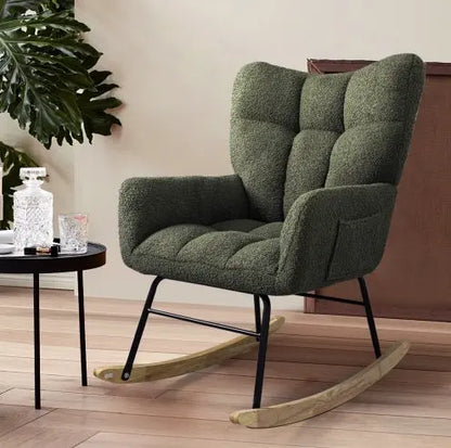 Modern Rocking Accent Chair- Deep Green My Store