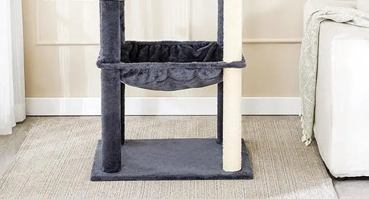 60 InchMulti-Level Cat Tree For Indoor Cats With Plush Hammock My Store