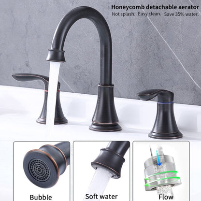 8 Inch Wide Bathroom Sink Faucet -Bronze My Store