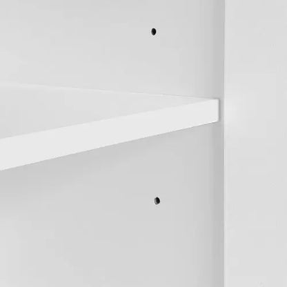 Large Spaces Shoe Cabinet High Glossy White Color With Led Light Have Moveable Shelves My Store