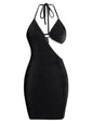 Women Sexy Bodycon Party Dresses Backless Spaghetti Straps Bra Cutout Jersey Halter Naughty Clubwear Inkedjoy