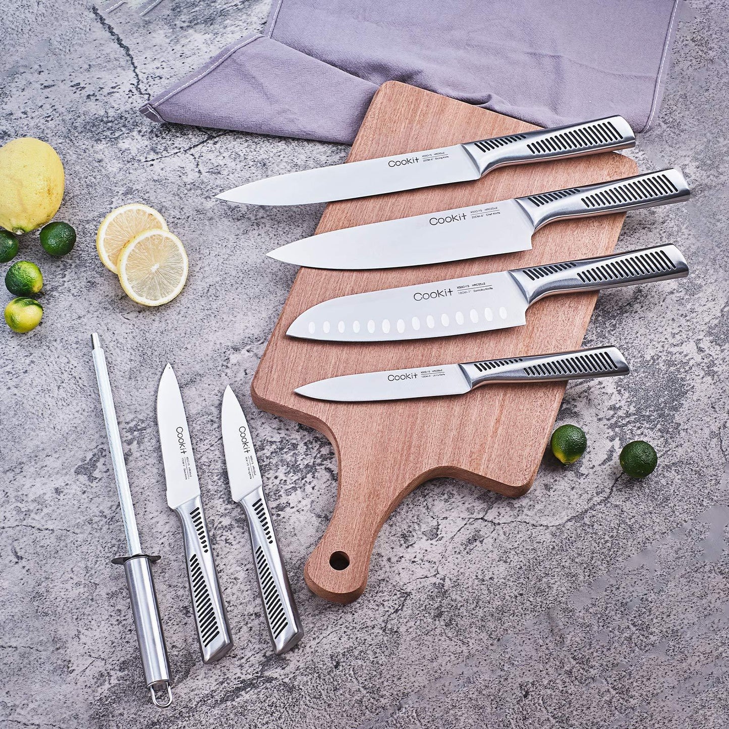Kitchen Knife Set, 15 Piece with Block My Store