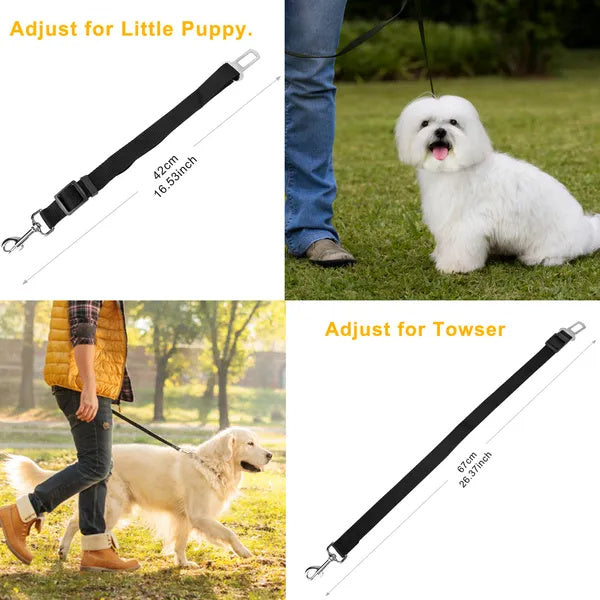 2Pcs Pet Dog Seat Belt Leash Adjustable Pet Dog Cat Safety Leads Harness My Store