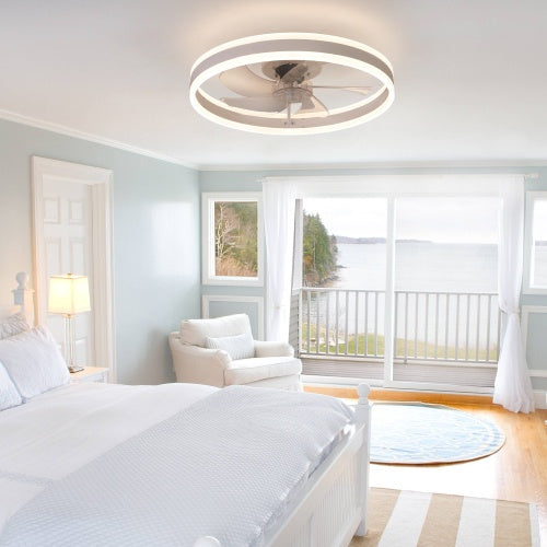 Ceiling Fan With Lighted Dimmable LEDs Inkedjoy